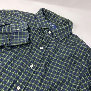 Polo Ralph Lauren 120’s Twill Button Up Long sleeve Men’s Size L Plaid U2
